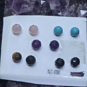 5 Pair Gemstone Earrings BNWT